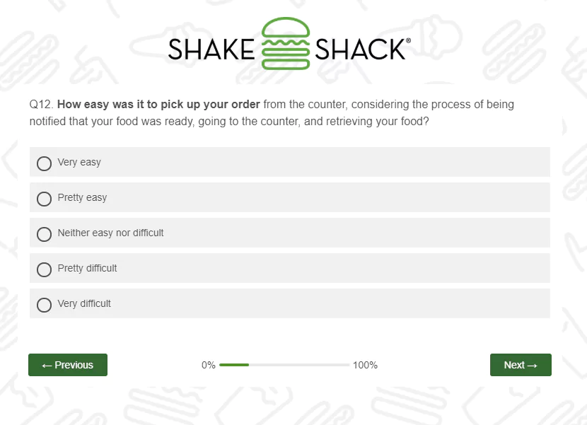 Shake Shack Survey